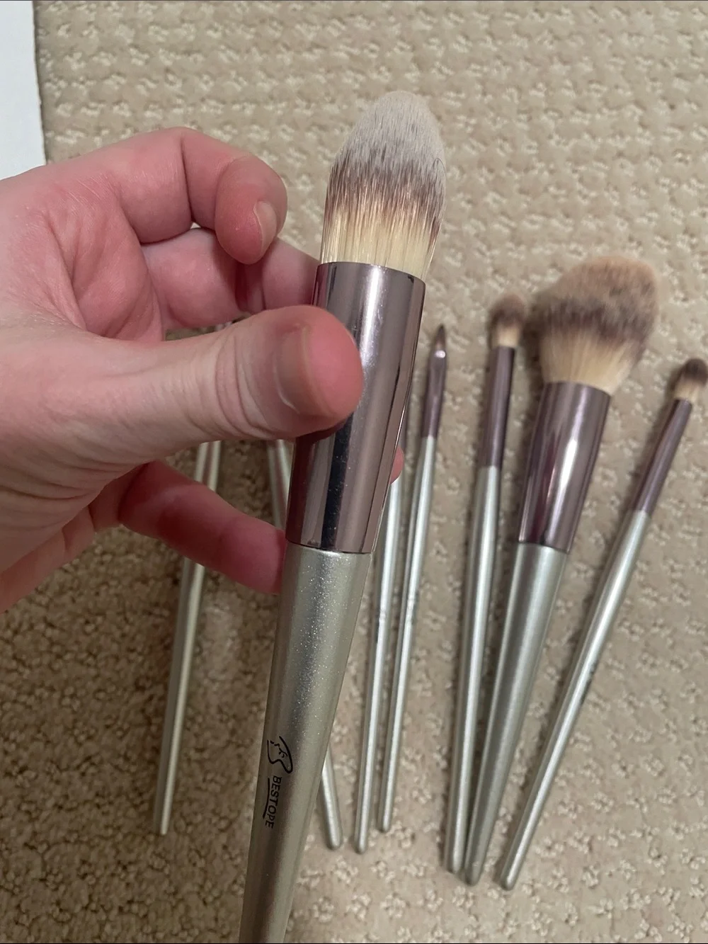🖤5/$25 Silver Handle Makeup Brush Set - 8 Piece